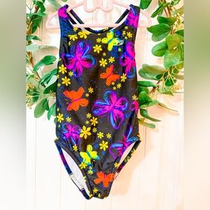 ▪️ 4/$25- Speedo‎ Floral Butterfly Print One Piece Bathing Suit